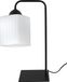 Riffle Lampe de table, noir, 1 point lumineux, pied en verre, blanc, cubique, douille E27