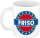 Bellatio Decorations Friso voornaam koffiemok beker wit/blauw 300 ml