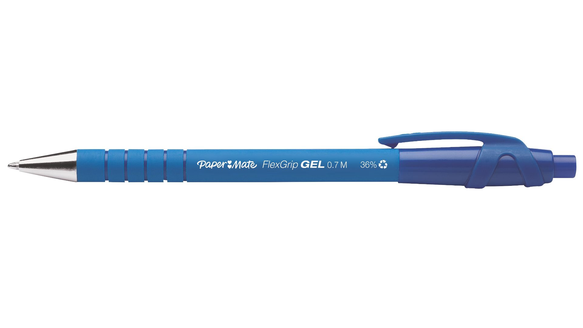 Papermate Lexgrip Gel Intrekbare Gelpen - Medium - Blauw - 12 stuks