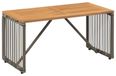 Table d'extérieur gris et brun 80 x 40 x 40 cm poly rotin