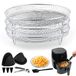 Set de 3 grilles en acier inoxydable pour friteuse à air chaud