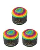 Cupcake Glitter Simli 3 x 150 g breiwol 450 gram wol voor breien en haken, babywol, Turkse wol, kleurverloopwol, glitter (3040 regenboog)