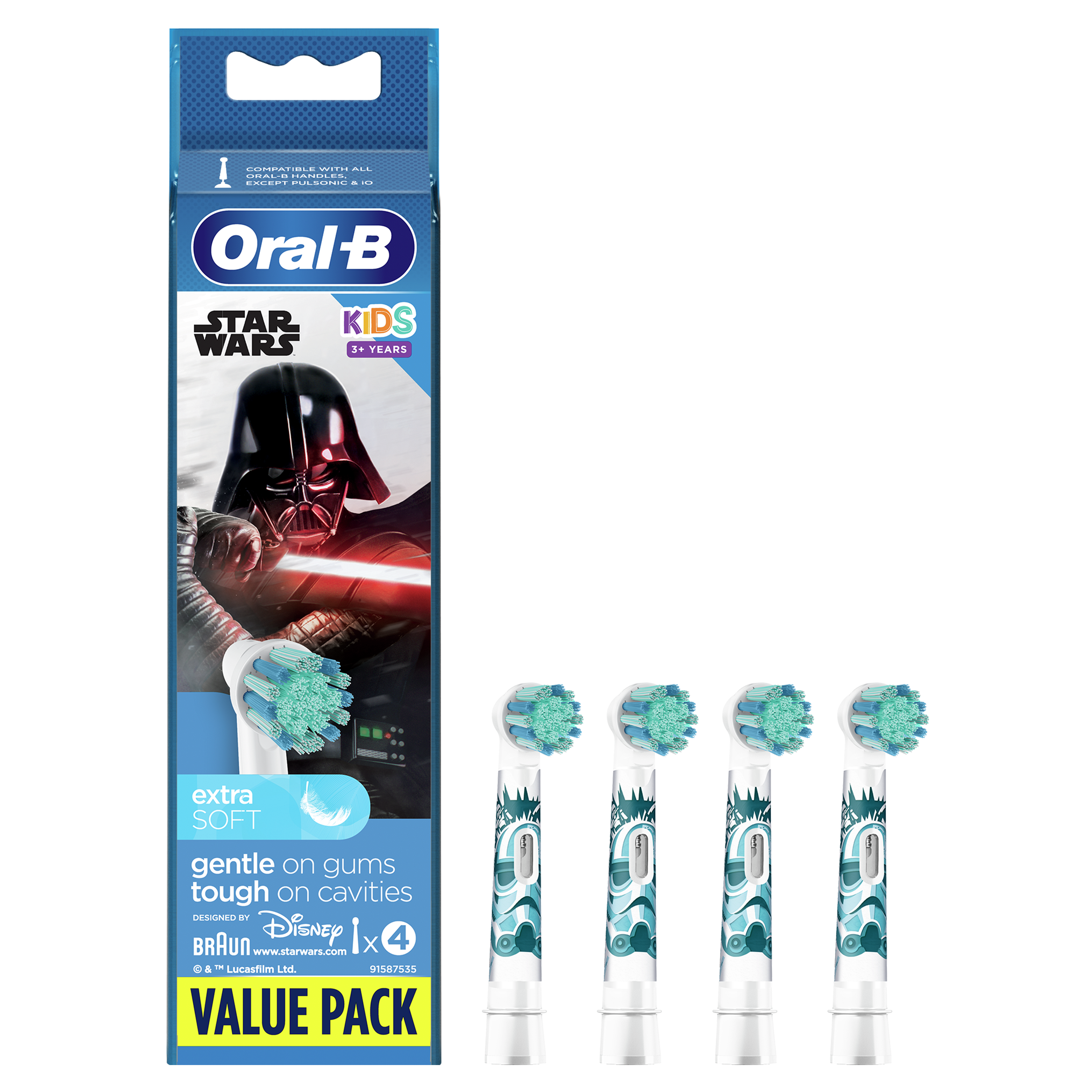 Oral-B Kids Oral-B Kids Opzetborstels Met Star Wars-figuren, 4 Stuks