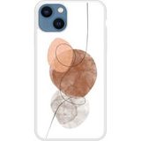 Apple Siliconen hoesje compatibel met iPhone 13 One line bruin