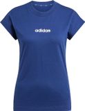 Adidas Sportswear T-shirt en coton Essentials Linear - Femme - Bleu - XXL