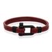 Mendes Dubbele Lederen Band - D-Shackle Red Wine-21cm