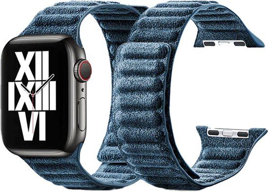 Alcantara Apple Watch Band - Ocean Blue - 42/44/45mm & Ultra (49mm) - Leather