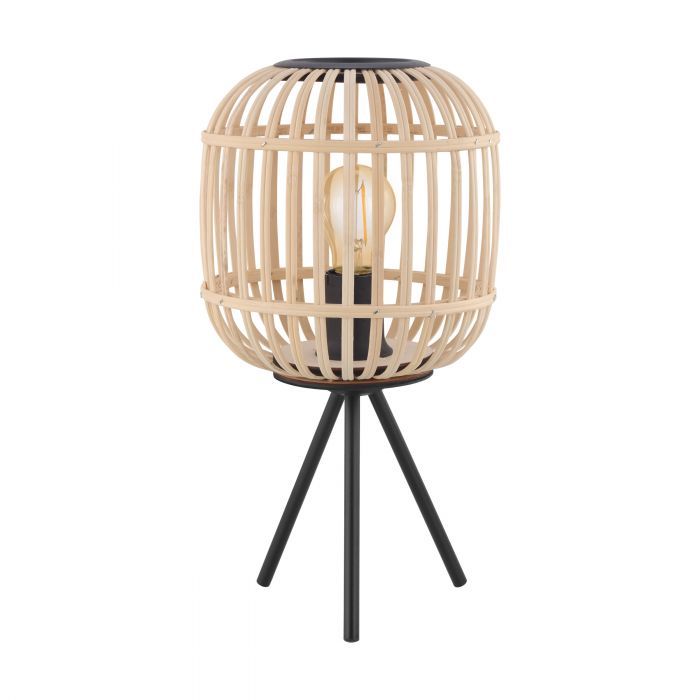 EGLO Bordesley Tafellamp - Zwart - Staal/Hout - E27 - 43218