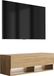 3E 3xE living.com 3xE living Meuble TV suspendu 100 cm, chêne craft, LED