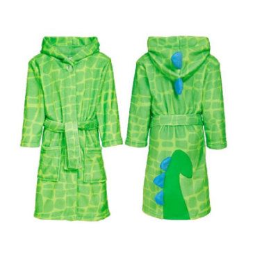 Playshoes Fleece badjas Dino groen
