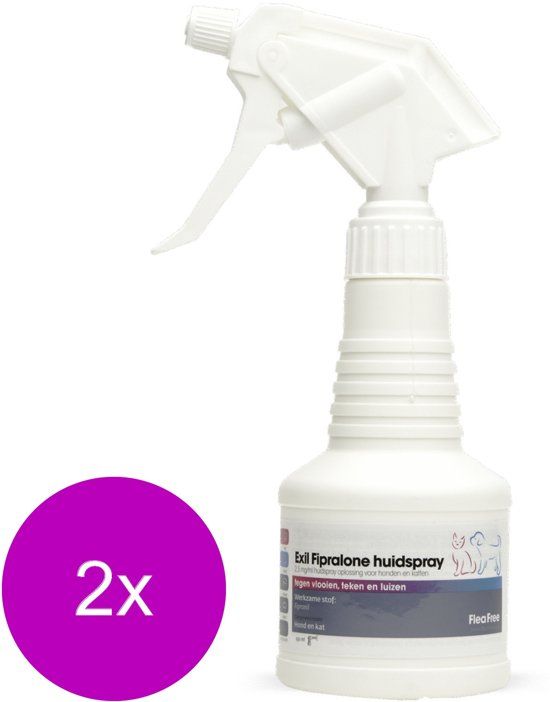 Flea Free Huidspray - Anti vlooien en tekenmiddel - 2 x 250 ml