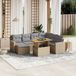 Maison Exclusive - Ensemble de meubles de jardin 8 pièces avec canapé et coussins, beige, en polyrotin
