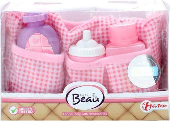 Toi Toys Beau - Luiertas voor babypop - Roze - Met accessoires