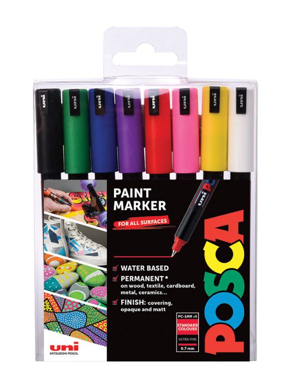POSCA PC-1MR Extra Fine Paint Marker - 8 Colors
