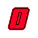 4R Quattroerre.it 13390 Racing Nummer 0 Moto GP, Neon Rood, 10 x 10 cm
