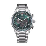 Citizen CA4720-52X Heren Polshorloge - Staal - Zilverkleurig - Groene Wijzerplaat - Ø 42 mm