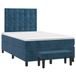 Maison Exclusive - Sommier à lattes de lit et matelas bleu foncé 120x190cm velours