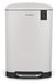 Poubelle de cuisine avec pédale, 20 litres, en acier inoxydable, blanche