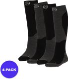 morethansocks Apollo Skisokken Unisex Zwart Maat 39/42 4-Pack