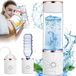 Bol bouteille d'eau hydrogène 350 ml avec technologie SPE et PEM - Générateur d'hydrogène portable jusqu'à 1000-5000 PPB pour le bureau
