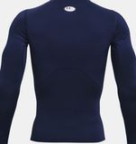 Under Armour UA Heatgear Armour Compressie Long Sleeve Heren Sportshirt - Navy - Maat M