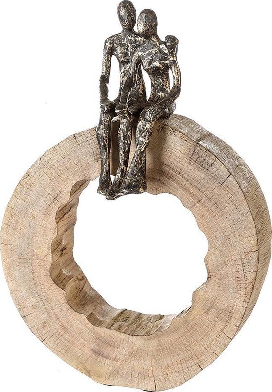 Gilde handwerk Sculptuur Beeld Hout Aluminium Together on top