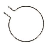 Rayher 25183606 metalen houder, rond, 12 cm Ø, zilver, 12 cm
