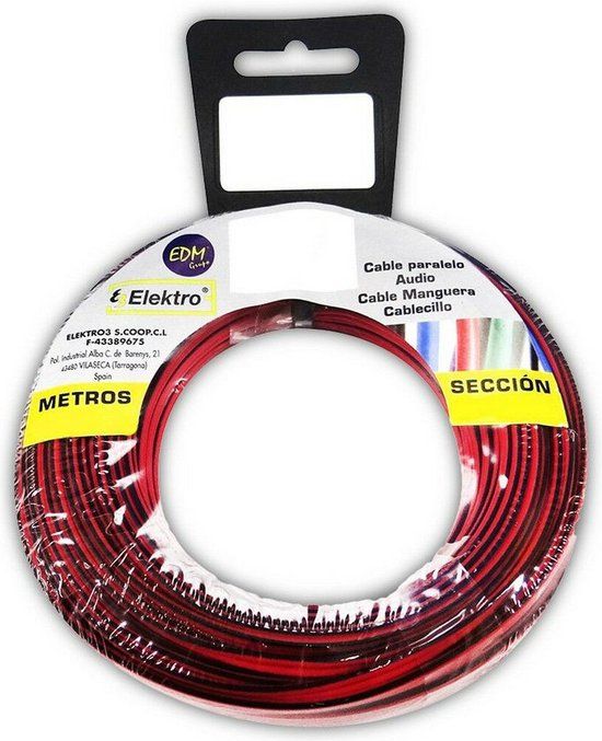EDM Audiokabel EDM 2 x 1,5 mm 10 m Rood/Zwart