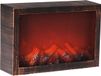 Merkloos Sfeerhaard/ openhaard - zwart - LED verlichting - L30,5 x B9,5 x H21 cm