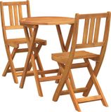 vidaXL Bistroset 3-delig Massief Acacia Hout