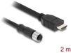 Delock M12 Cable A-coded 17 pin female to HDMI male 2 m black