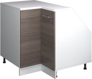 Vicco R-Line Hoekkeukenkast voor schuine wand – 75.6 cm met 1 deur, kastromp 60 cm diepte Edel grijs