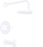 Delta T14469-BL-PP Moderne Raincan Ronde Enkele Functie Bad en Douche Trim Kit Zwart