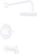 Delta T14469-BL-PP Moderne Raincan Ronde Enkele Functie Bad en Douche Trim Kit Zwart