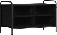 vidaXL Tv-meubel 140 x 39,5 x 50 cm Zwart eiken Bewerkt hout