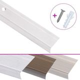 vidaXL Trapneuzen L-vormig 15 stuks 90 cm aluminium zilverkleurig
