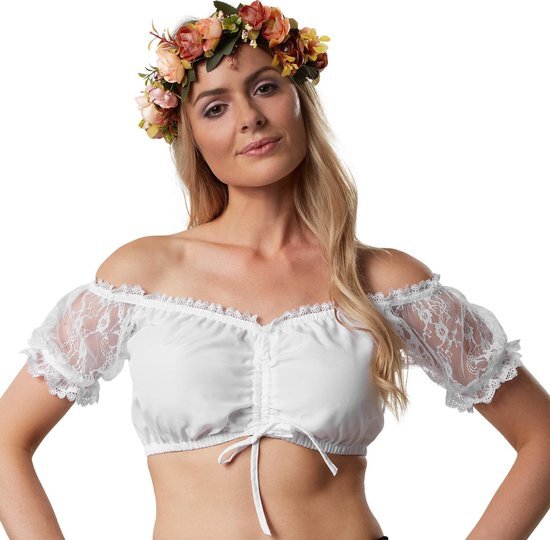 Tectake dressforfun - Dirndlblouse Lore L - verkleedkleding kostuum halloween verkleden feestkleding carnavalskleding carnaval feestkledij partykleding - 303057