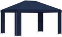 vidaXL Prieel 4 x 3 m Blauw Polyester en Staal