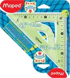 Maped winkelhaak onbreekbaar 21 cm 45° geassorteerde kleuren: blauw en groen