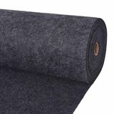 vidaXL - Tapijt - Antracietkleurig - 1,2 x 10 m - Polyester