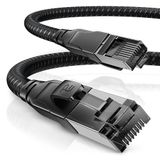 CSL - 2m CAT 7 netwerkkabel Black Series Gigabit Ethernet LAN-kabel