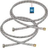 KOTARBAU® 2 Stuks - Flexibele Aansluitslang 1/2"x3/8" - Sanitaire Aansluitslang 200 cm