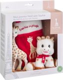 Sophie de Giraf Baby's Eerste Kerstmis Set - Rood/Beige