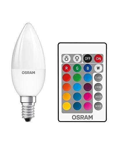 OSRAM Lamps OSRAM LED lamp | Lampvoet: E14 | Warm wit | 2700 K | 4,50 W | mat | LED Retrofit RGBW lamps with remote control [Energie-efficiëntieklasse A] | 12 stuks