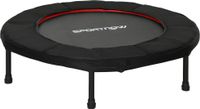 Trampoline de fitness - Rebounder/Mini-trampoline - Ø 102 cm - Cadre en acier - Pliable - Antidérapant - Pour entraînement cardio - Charge maximale 100 kg - Rouge