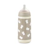 Suavinex, Biberon Anti Colique 360 ml avec Tétine Symétrique SX Pro en Silicone, Débit Dense (L), pour Liquides Épais, Convient aux Bouillies Liquides et Eau. Bébés +6 Mois. Wild&Free, Beige