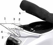 Shad Support de top case pour Scooter Piaggio 125 LX 2005-2014 V0LX55ST Noir