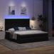 Maison Exclusive - Cadre de lit ottoman avec matelas, noir, 200x200 cm, velours