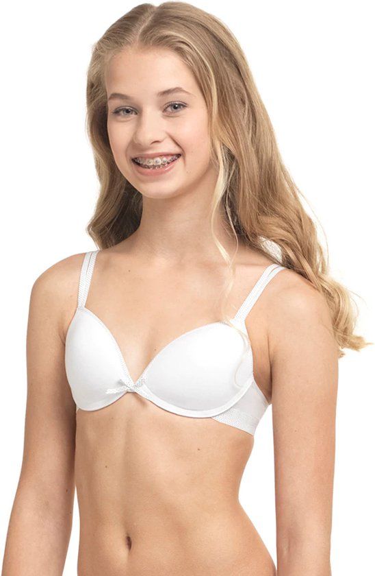 Boobs en Bloomers Boobs&Bloomers Boobs & Bloomers tiener BH voorgevormd - Eerste bh - Kinder bh kleine maten - 75B - Wit