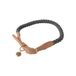 Love Story Halsketting met koord, katoen en leer, verstelbaar, maat S 35,5 > 43,5 x d 2 cm, city antraciet